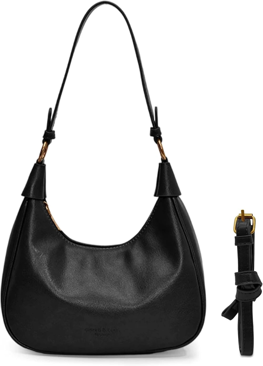 Mini Faux Leather Hobo Bag