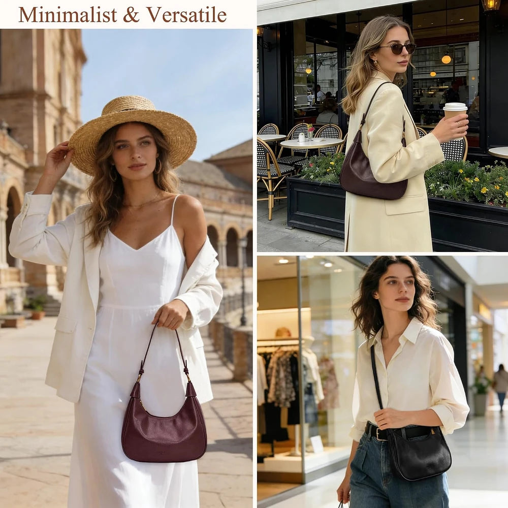 Mini Faux Leather Hobo Bag
