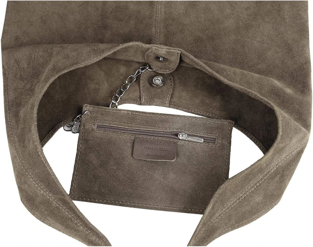 Metallic Leather Shopper Bag