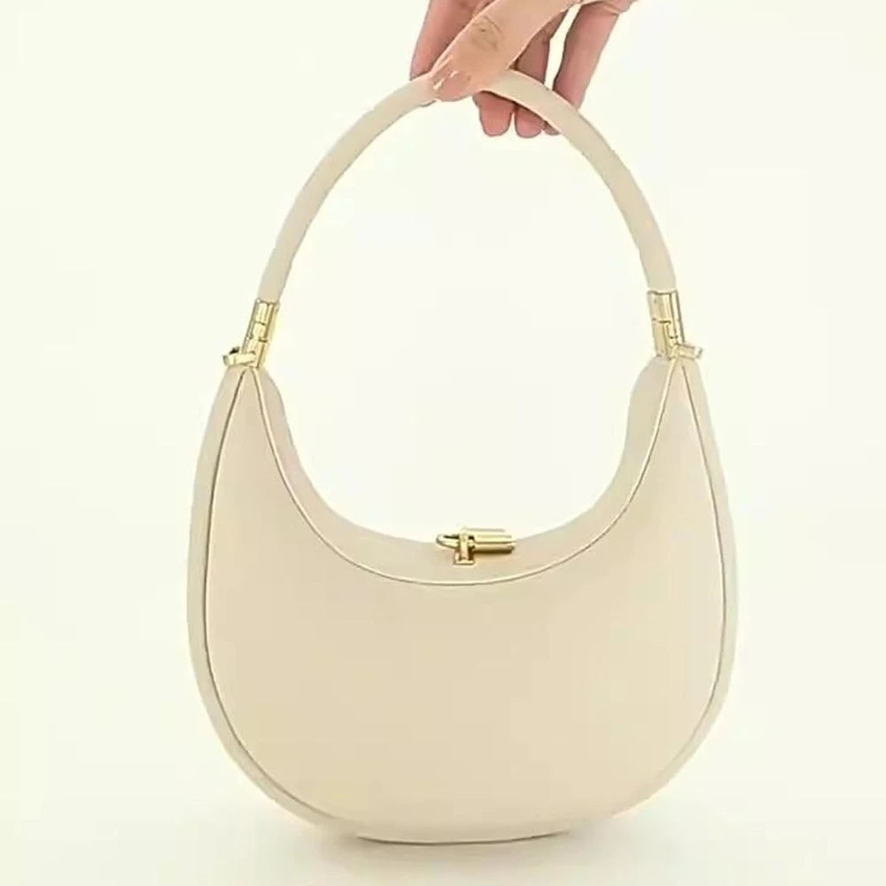 Leather Half Moon Sling Bag