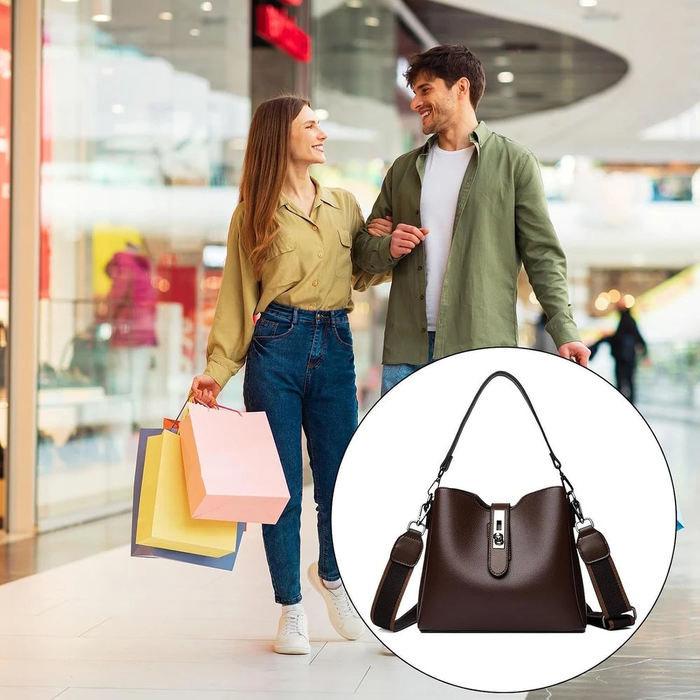 Leather Bucket Tote