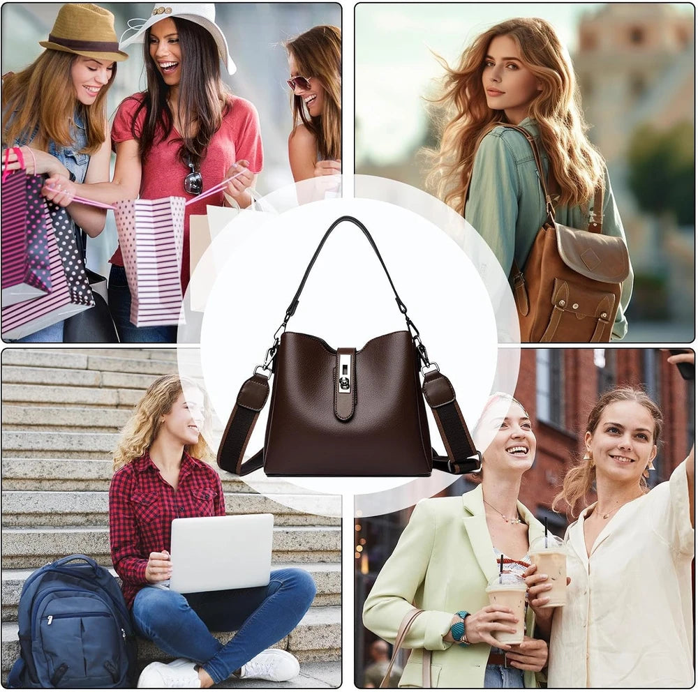 Leather Bucket Tote
