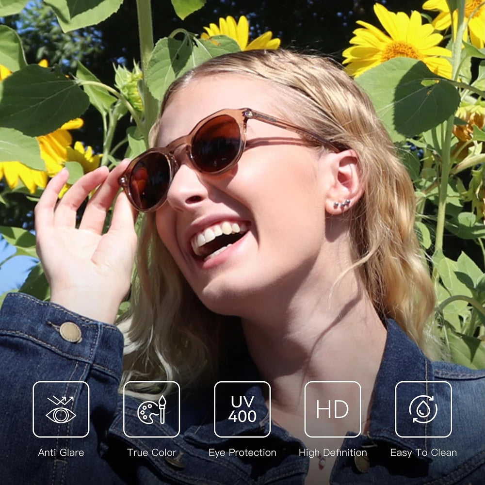 Zenottic Vintage Round Polarized Sunglasses