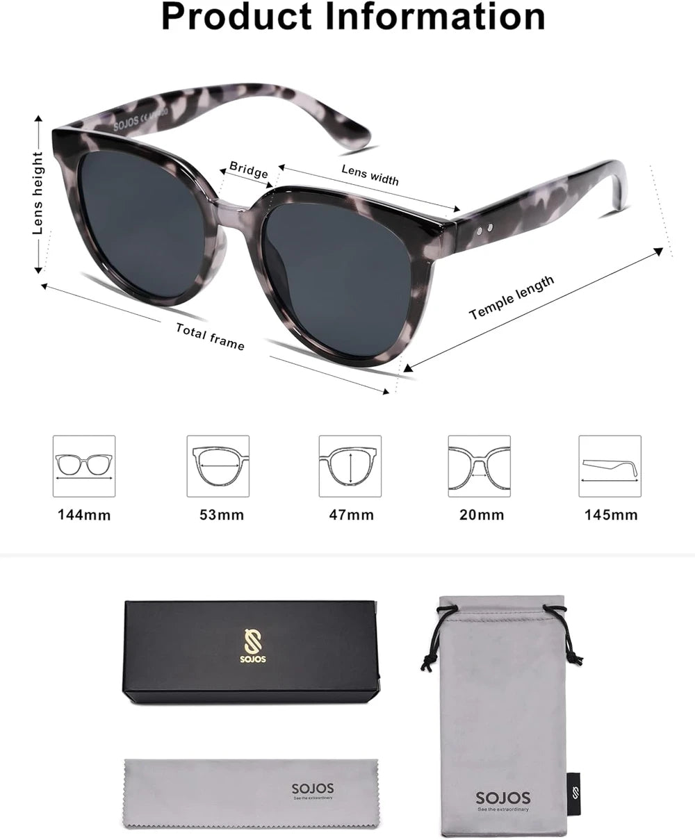 Sojos Classic Round Polarized Sunglasses