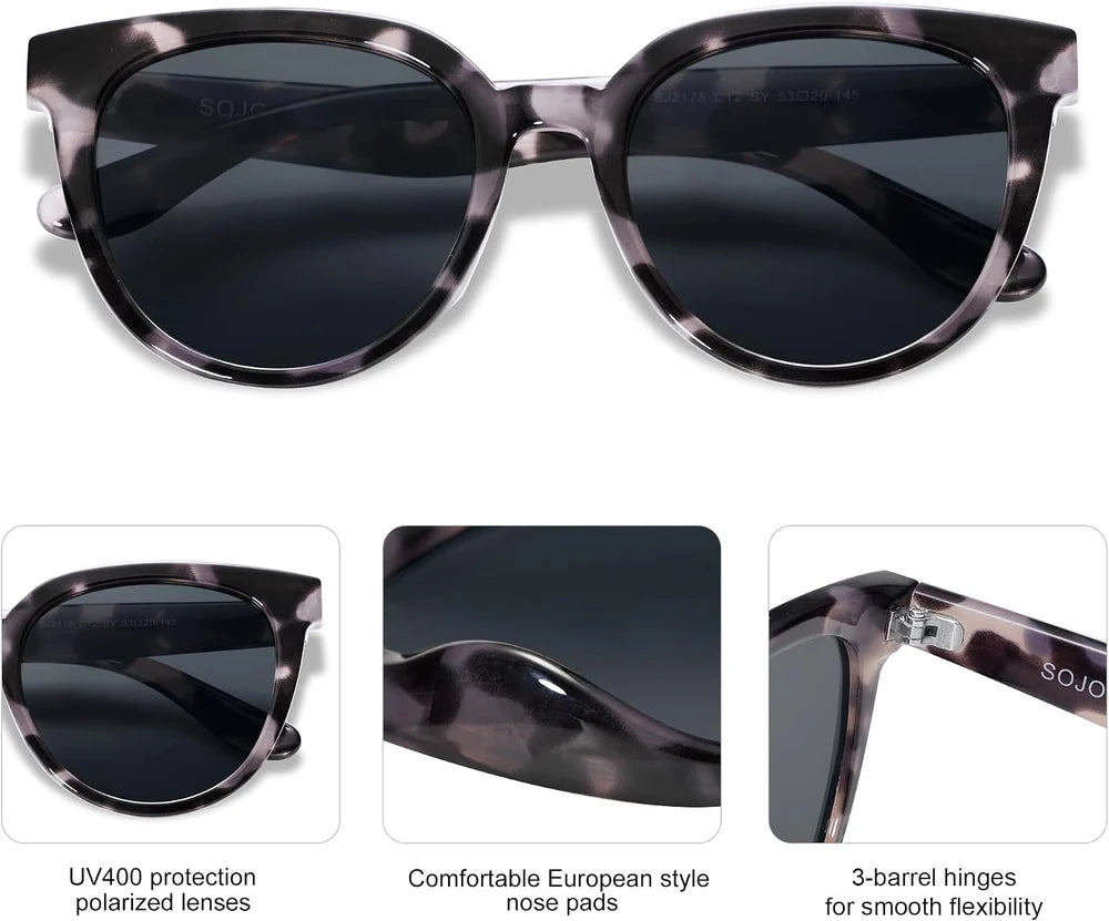 Sojos Classic Round Polarized Sunglasses
